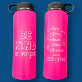 Pink 40 oz Steel Bottle - TEACH Kindness