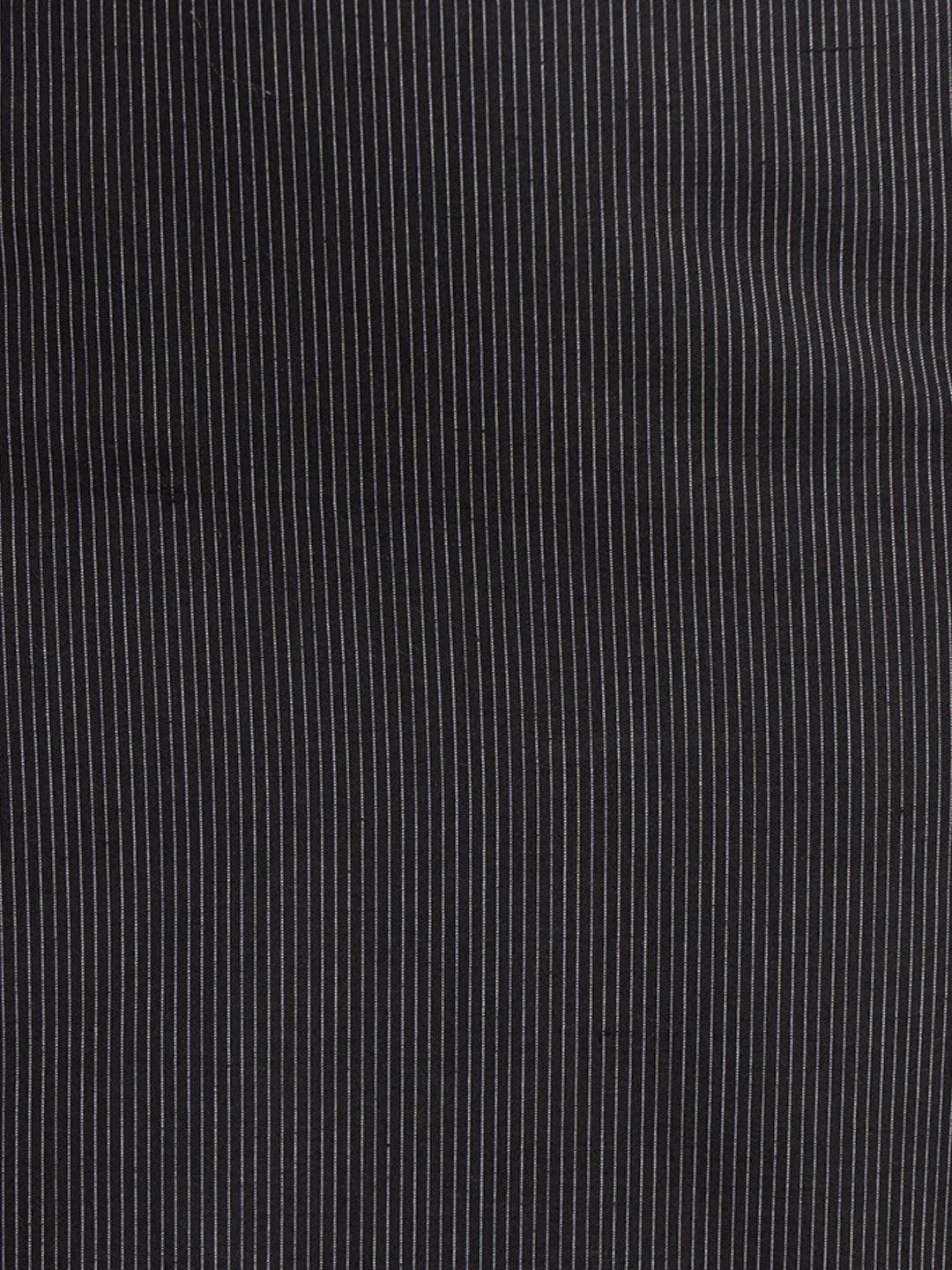 Pinstriped Straight Skirt - Black