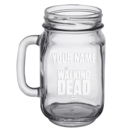 The Walking Dead Logo Personalized Laser Engraved Mason Jar