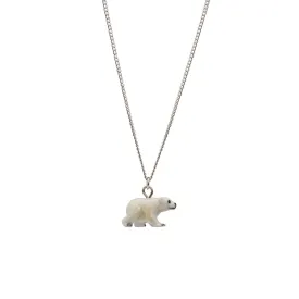 Tiny Walking Polar Bear Necklace