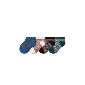 Toddler Lightweight Mosaic Ankle Sock 4-Pack