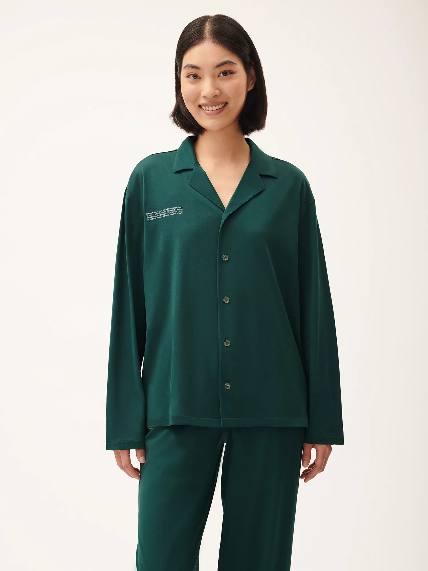 Womens 365 Lightweight Long Pyjama Set—foliage green