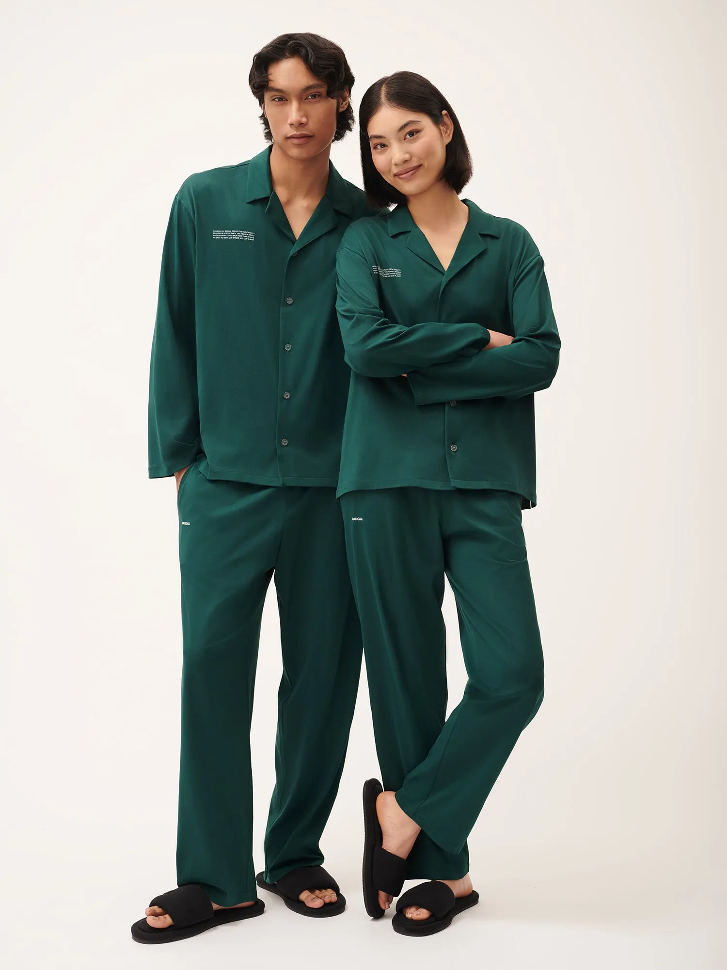 Womens 365 Lightweight Long Pyjama Set—foliage green